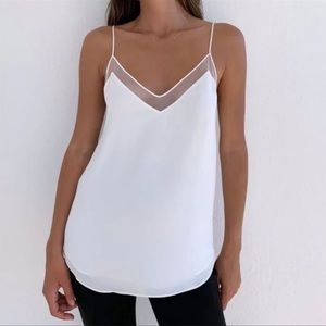Like new Aritzia silk white tank tops